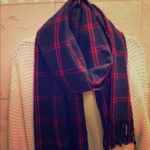 Plaid scarf.